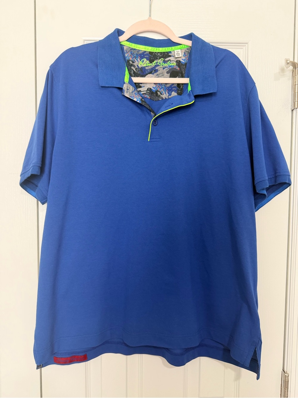 Robert Graham Men's Royal Blue Polo with Neon Trim